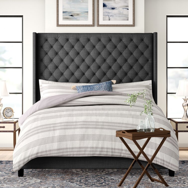 Isolde wingback discount upholstered panel bed